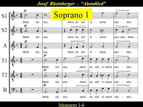 Rheinberger- "Abendlied" Op.69 No.3 - Soprano 1