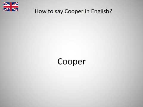 How to say Cooper in English?