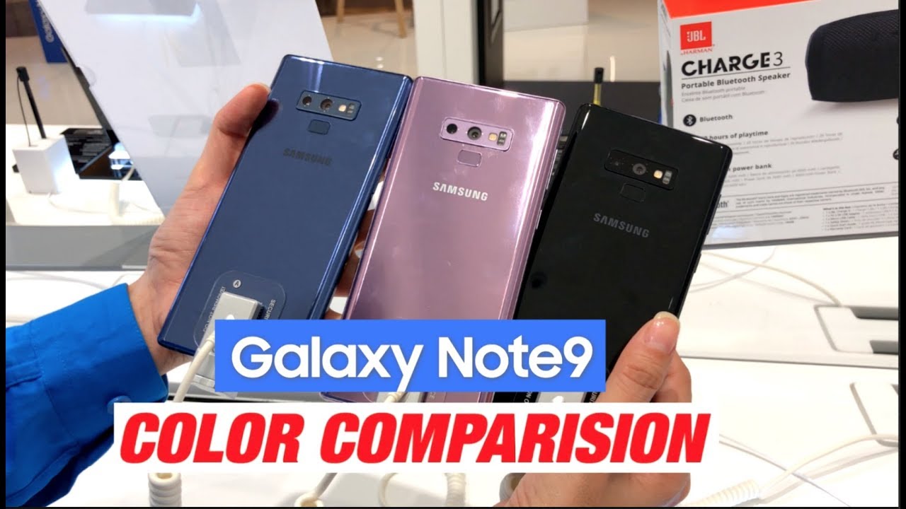 Samsung Galaxy Note 9 Color Comparison