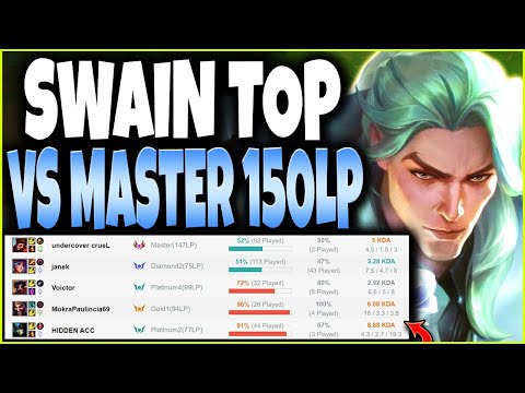 Can my Swain Top win vs Master 150lp, Past Grandmaster 450lp and A TEAM FULL 90% WR SMURFS?!!? 🔥