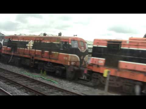 Passing Inchicore Works with GM B141,175 & GM121 class no.134 HD