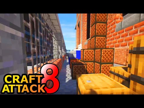 BASE Progress! Back Alley & Factory Waste! - Minecraft Craft Attack 8 #74