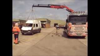 preview picture of video 'Midhurst Engineering long wheel base, high top, Ford Transit controlled roll over.'