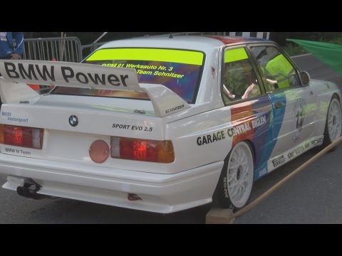 PURE SOUND, Six BMW M3 E30 Sport EVO 2.5 at Bergrennen Gurnigel 2015. The Golden Years of DTM-Cars!