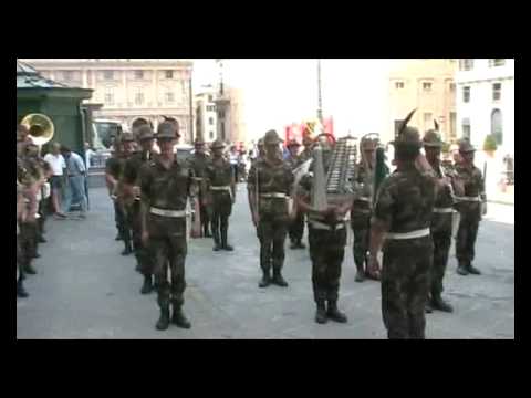 La "Marcia dei Coscritti Piemontesi" con la Fanfara della Brigata Alpina TAURINENSE - Genova