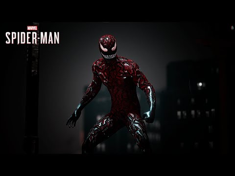 Spiderman Remastered PC - Carnage Suit Mod Free Roam Gameplay