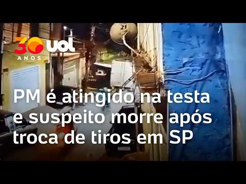 PM é atingido na testa e suspeito morre após troca de tiros em Guarulhos (SP)