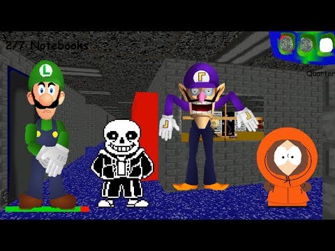 Luigi's Basics in Ghostbusting and Death Staring  - Baldi's Basics Mod
