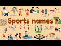 Sports Name List Of Games Types Of Sports Sports Vocabulary Sports And Games Name