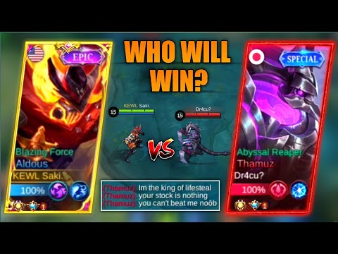 ALDOUS VS TOP GLOBAL META THAMUZ TRASHTALKERS! ( INTENSE MATCH!)
