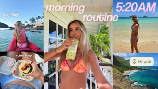 5AM productive hawaii morning routine🌺 hiking, kayaking + tanning