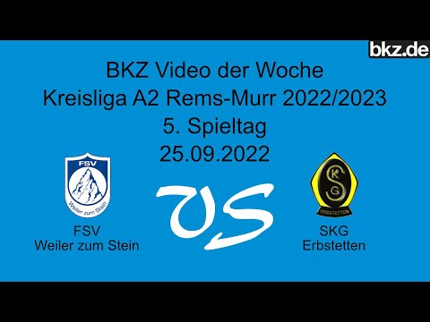 Fußball-Kreisliga A2: FSV Weiler zum Stein - SKG Erbstetten