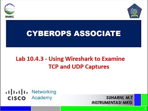 Lab 10.4.3 - Using Wireshark to Examine TCP and UDP Captures
