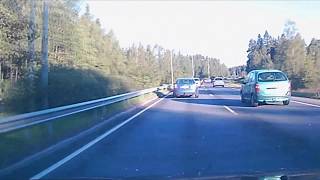 The bird crashes into the car