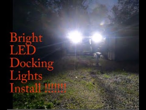 Installing LED docking lights on our 2019 Suntracker 22 DLX Fishin' Barge