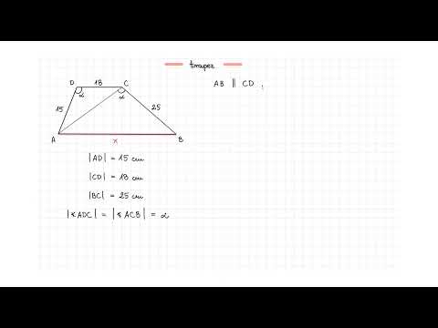 [4.46/s.107/ZR3] W trapezie ABCD długość podstawy DC jest równa 18 cm, a ramiona AD i BC mają