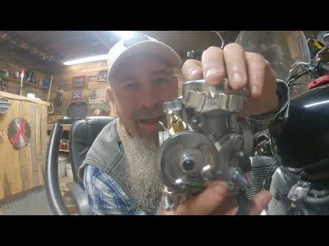 Replacing Virago 250 carb in the winter storm