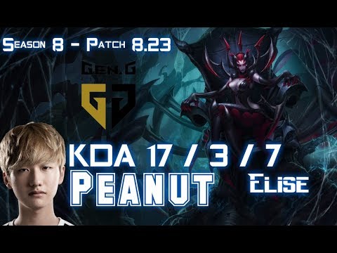 GEN Peanut ELISE vs CAMILLE Jungle - Patch 8.23 KR Ranked
