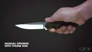 Нож складной Zero Tolerance 0640, сталь CPM-20CV, рукоять титан/карбон