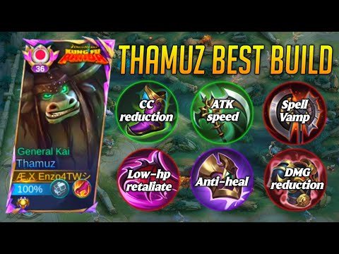 DAMAGE HACK!!! 😈🔥🤫 NEW THAMUZ BEST BUILD AND COMBOS FOR EASY WIN!(November Meta)