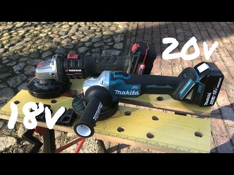 Makita vs Parkside Performance Flex Vergleich PWSAP 20 Li C3 vs DGA 504 Comparison Anglegrinder