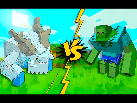 Surin Play - Frostmaw VS Mutant Zombie || [Minecraft Mob Battle]