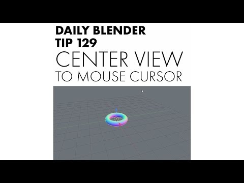 Daily Blender Tip 129 - Quickly Align The View To Your Mouse Cursor Position
