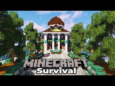 Building a BANK in Minecraft 1.14 : Single Player Survival Let's Play