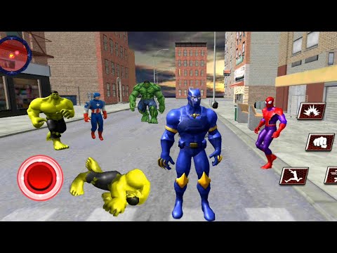 Panther Superhero City Battle | Panther Hero Vs Monster Hulk Vs Ironman Vs Batman - Android GamePlay