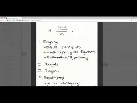 Crashkurs Sachenrecht I (Mobiliarsachenrecht)