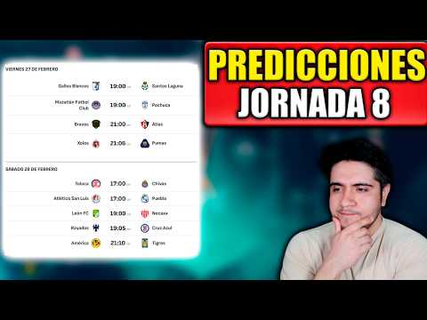 🔥 PREDICCIONES JORNADA 8 del CLAUSURA 2026 ¡AHORA SÍ ACIERTO TODAS!