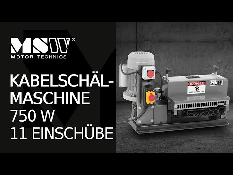 Video - Elektrische Kabelschälmaschine - 750 W - 11 Einschübe