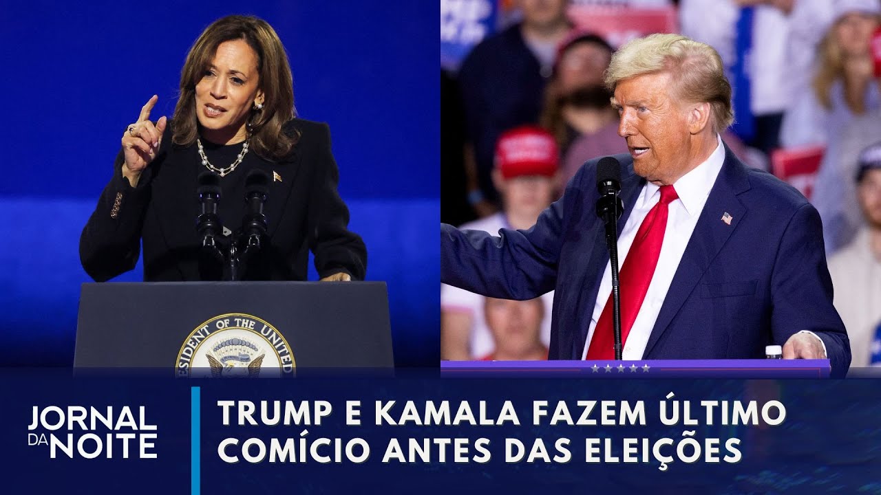 Eleições nos Estados Unidos: últimos comícios dos candidatos  | Jornal da Noite