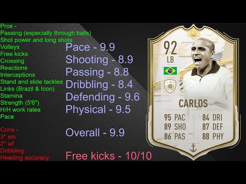 FIFA 21 Prime Icon Moments Roberto Carlos Player Review.