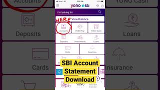SBI Account Statement Download | YONO SBI Account Statement Download