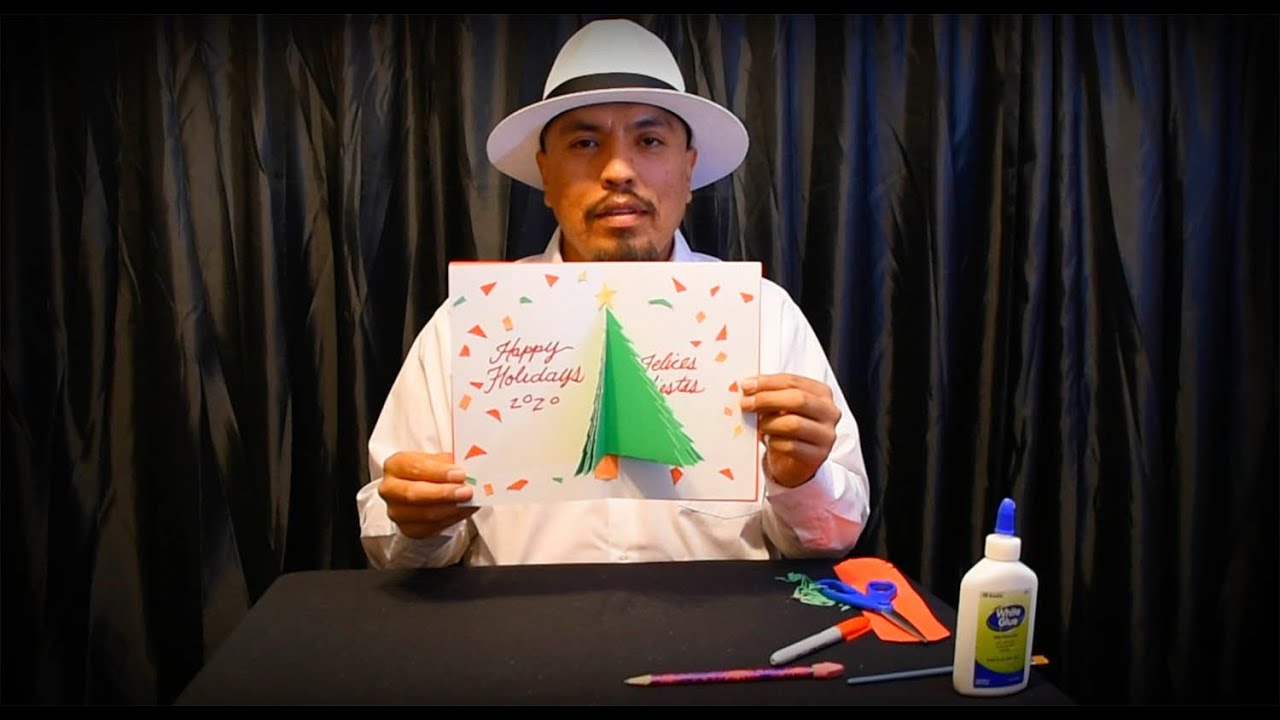 How to Make a Christmas Tree Holiday Card with Mario A. Hernández, LA Plaza de Cultura y Artes