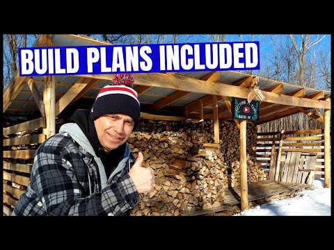 How To Build a Woodshed | HUGE Firewood Shelter and Plans