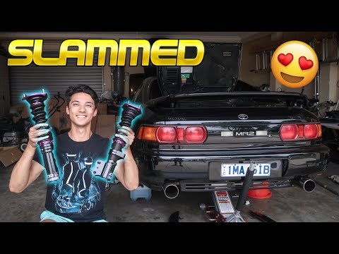 Lowering The MR2 With D2 Racing Coilovers!
