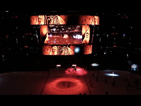 Blackhawks intro at United Center