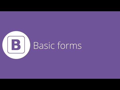 Bootstrap tutorial 12 - Basic forms