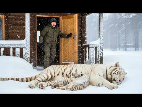 He Rescued a Frozen-Solid Mother Albino Tiger and Her Cubs–What Happened Next Is Absolutely SHOCKING