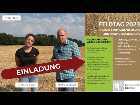 Pflanzenbau Aktuell - Einladung zum Feldtag am 25.07.2023