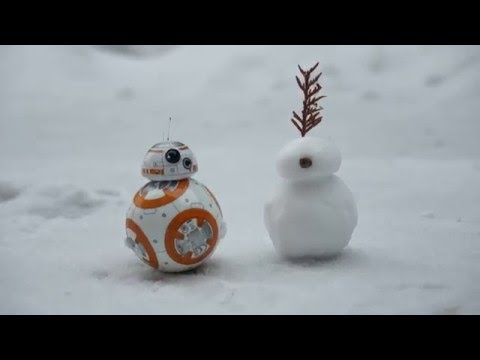 BB-8 meets a Snow Droid - Starwars new Droid