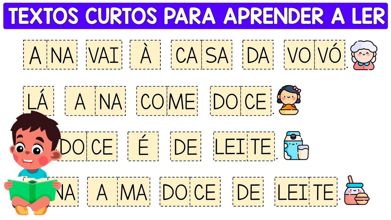 Textos curtos para aprender a ler | Aprendendo a ler em casa| Ensinando meu filho
