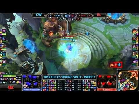 [Highlights] Copenhagen Wolves vs Elements EU LCS Spring 2015 W7D1   CW vs EL
