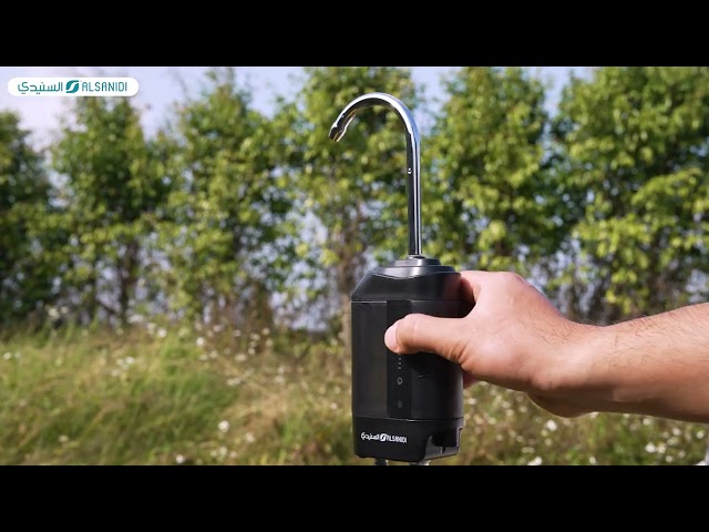 مضخة ماء كهربائية 8.5*5.6*26.5 سم- سهلة الحمل، توفر تدفق مياه مستمر، لا تحتاج مصدر كهرباء مباشر،ضمان سنتان