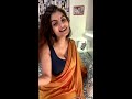 AnveshiJain In Sky Blue Saree 🩵 Hottest Live Ever
