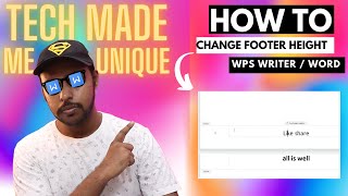 How to change footer size in wps office writer | how to change footer height in wps office write
