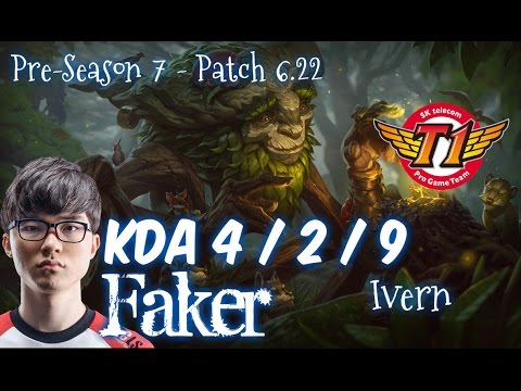 SKT T1 Faker IVERN vs GRAVES Jungle - Patch 6.22 KR Flex