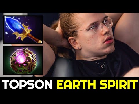 TOPSON Earth Spirit Unexpected Build with Fast Scepter 7.32c Dota 2